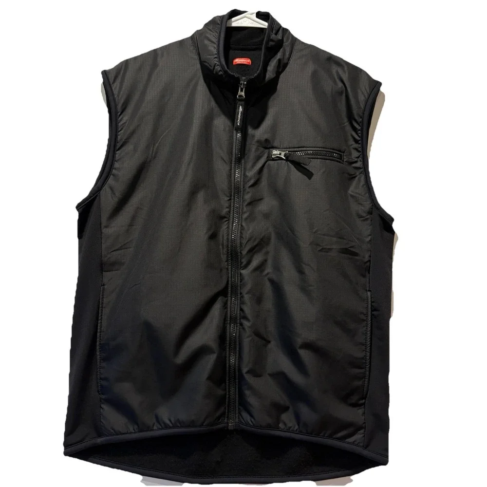 Nordica 2912 Men's Performance Vest XL Black Made In Italy Zip Pocket Soft Shell